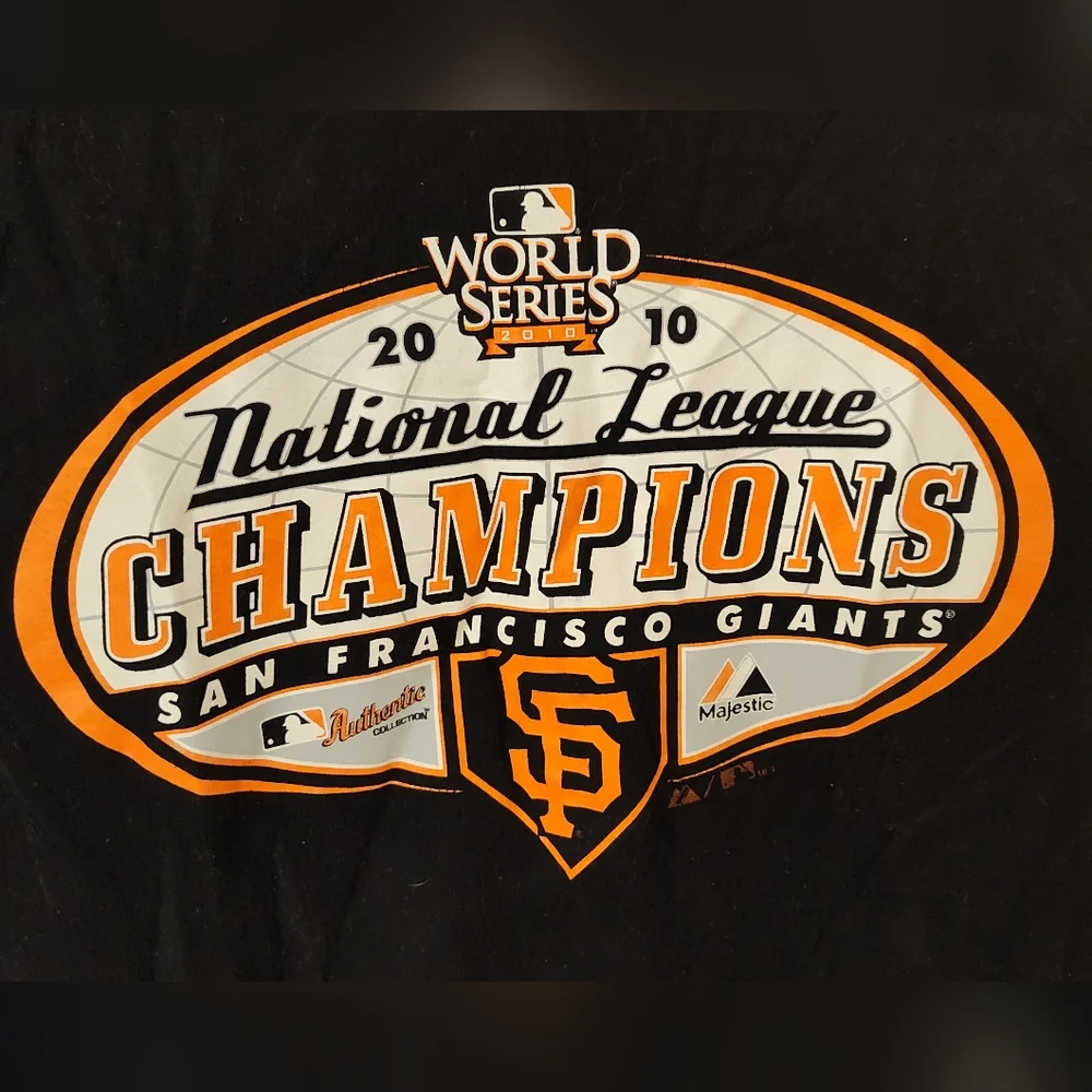 Men's Majestic 2010 National League Champions San Francisco Giants T-Shirt,Large